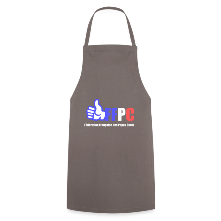 Tablier de cuisine - Fédération Française des papas cools - gris - front