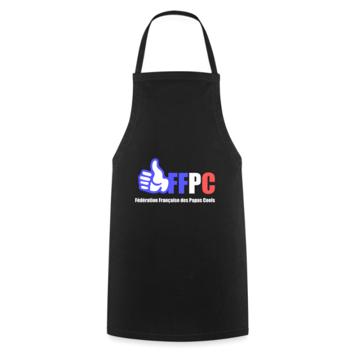 Tablier de cuisine - Fédération Française des papas cools - noir - front