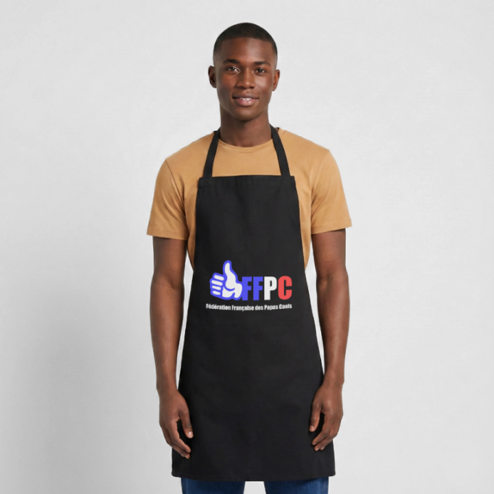 Tablier de cuisine - Fédération Française des papas cools - noir - front