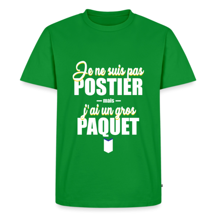 T-shirt premium homme - J'ai un gros paquet - vert - front