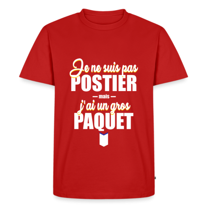 T-shirt premium homme - J'ai un gros paquet - rouge - front