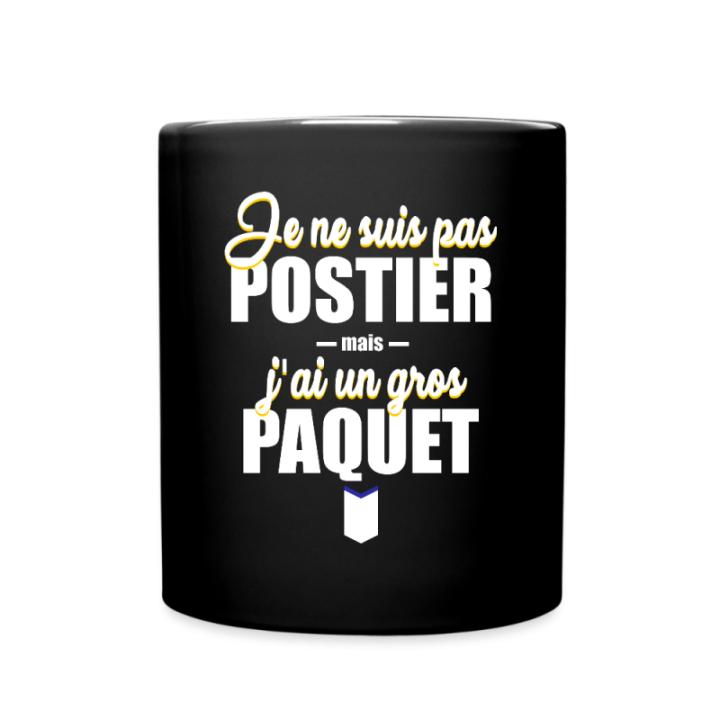 Mug uni - J'ai un gros paquet - noir - front