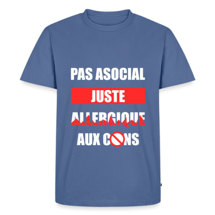 juste allergique aux cons - noir - front