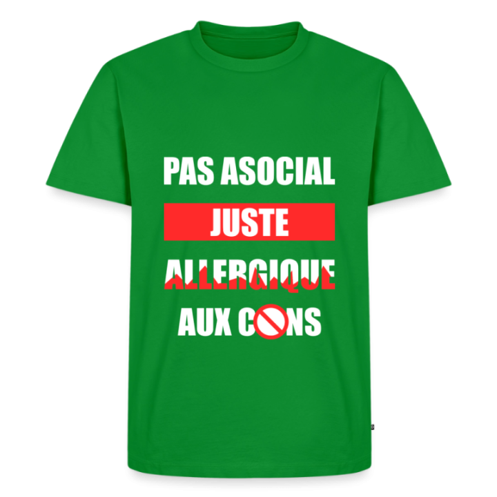  juste allergique aux cons - bleu pigeon - front