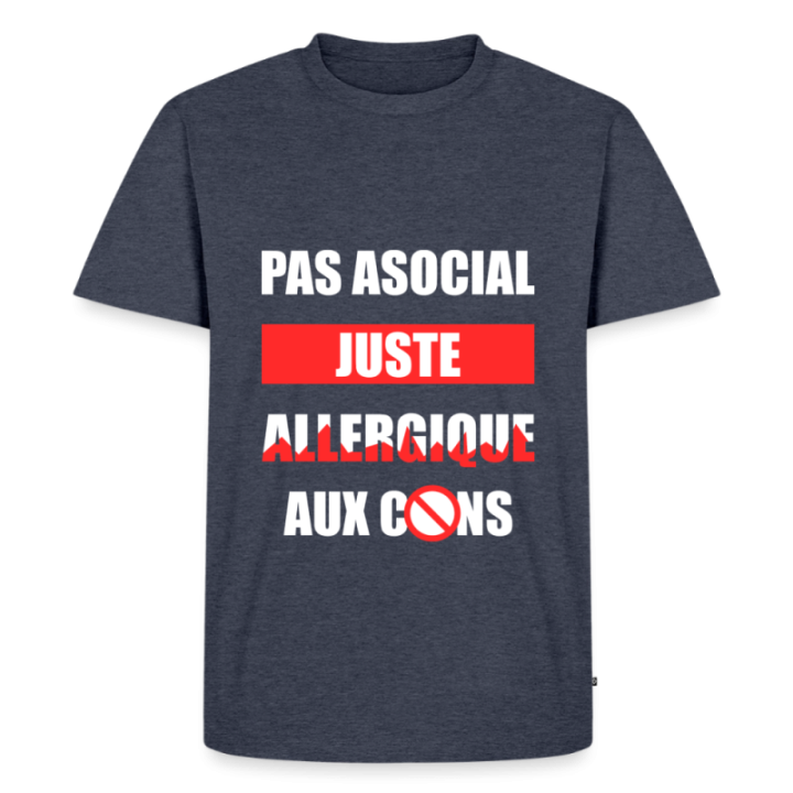  juste allergique aux cons - vert - front