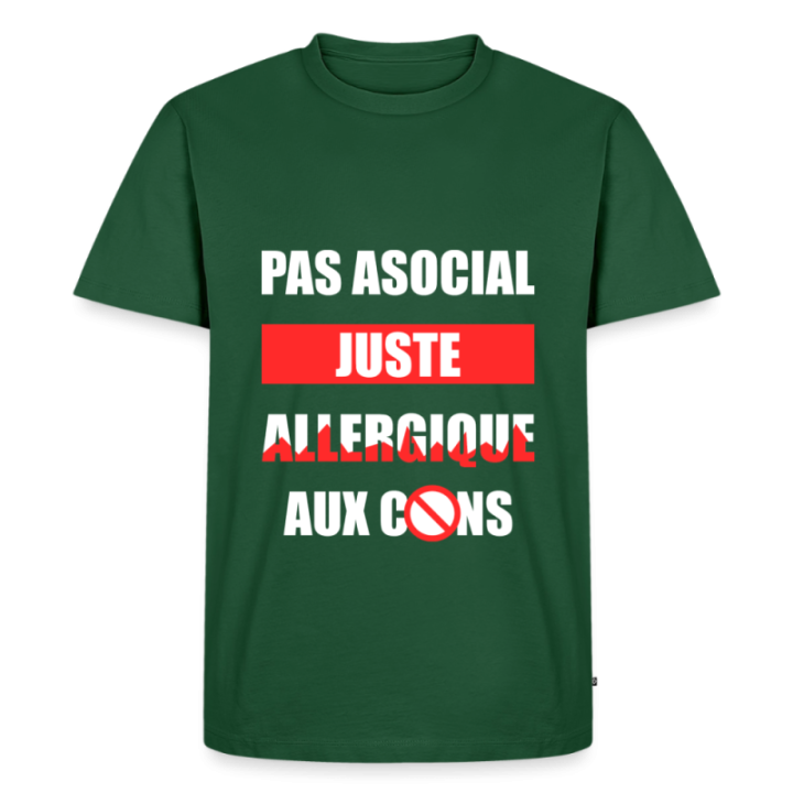  juste allergique aux cons - kaki - front
