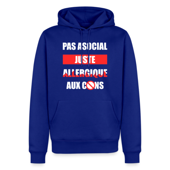  juste allergique aux cons - anthracite chiné - front