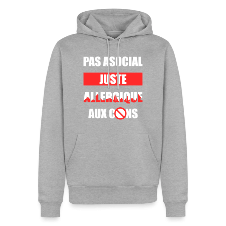 Sweat-shirt à capuche premium homme - Pas asocial