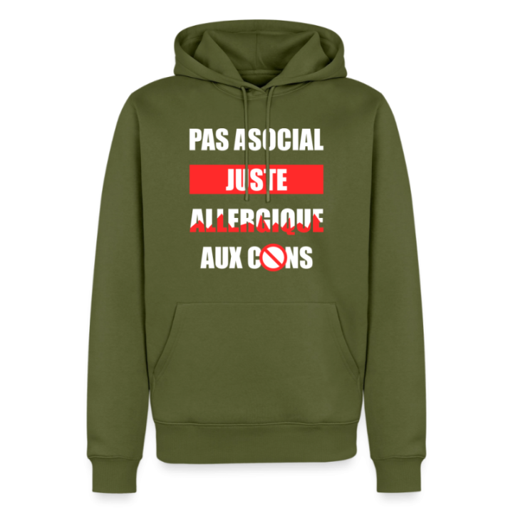  juste allergique aux cons - bleu marine - front
