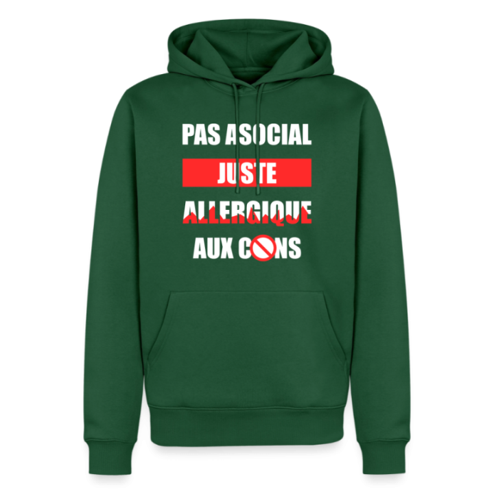 Sweat-shirt à capuche premium homme - Pas asocial