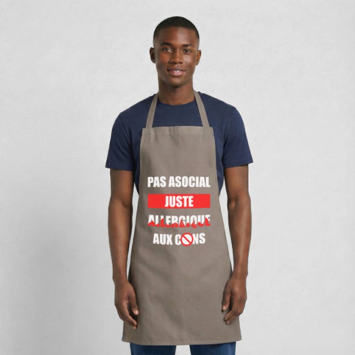  juste allergique aux cons - gris - front