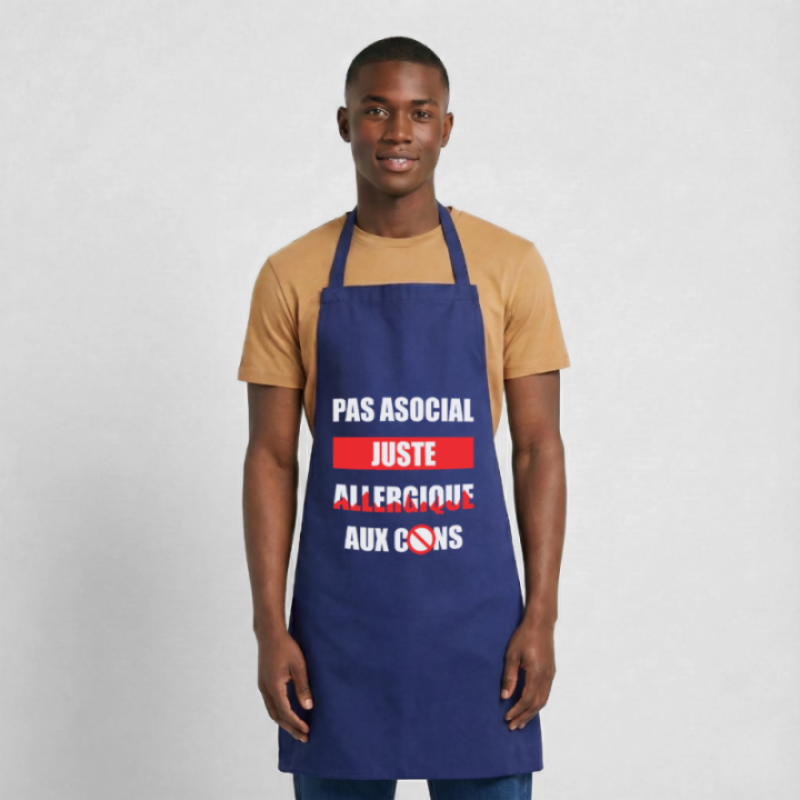  juste allergique aux cons - gris - front