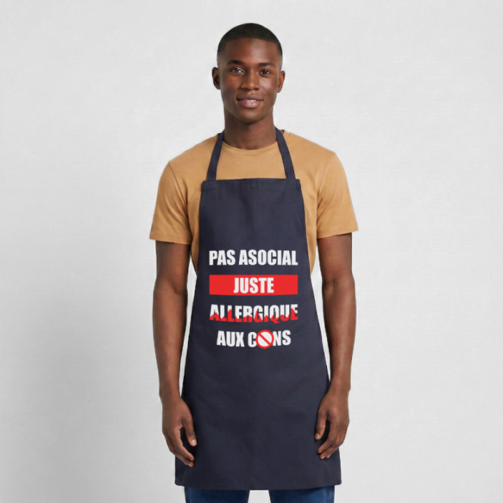  juste allergique aux cons - bleu royal - front