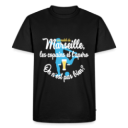 T-shirt premium homme - Un match de Marseille, les copains et l'apéro