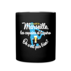 Mug uni - Un match de Marseille, les copains et l'apéro