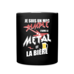 Mug uni - Un mec simple: Métal et bière