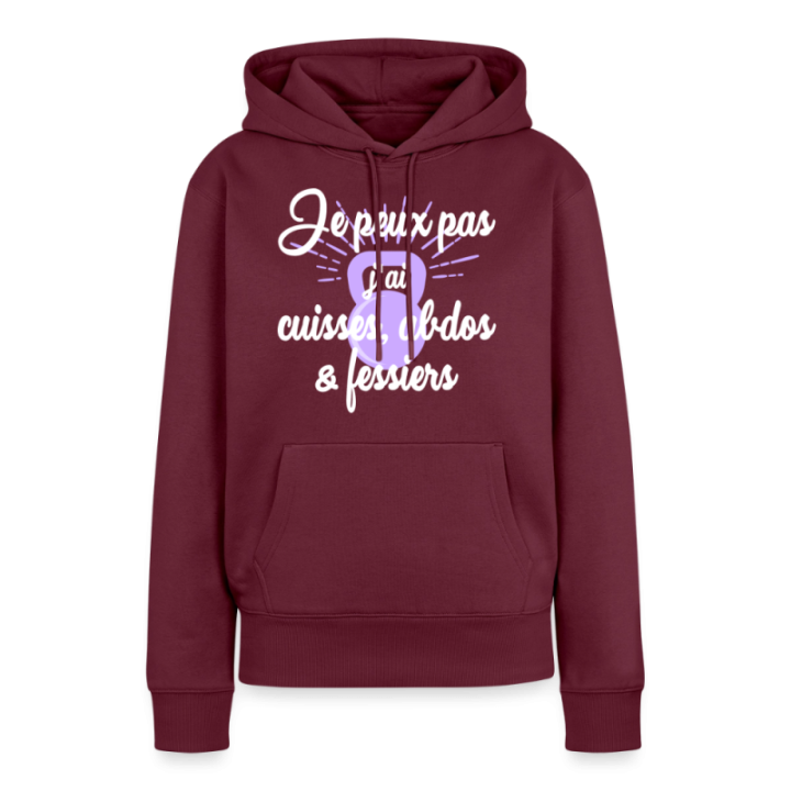 Sweat-shirt à capuche premium femme - Je peux pas