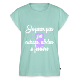 T-shirt à manches retroussées femme - Je peux pas