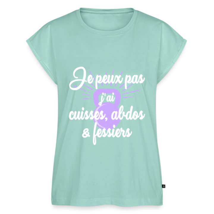 T-shirt à manches retroussées femme - Je peux pas