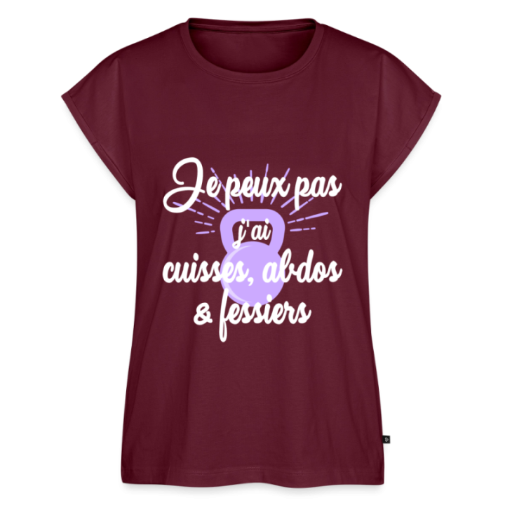 T-shirt à manches retroussées femme - Je peux pas