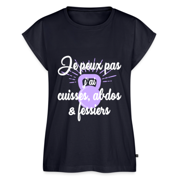 T-shirt à manches retroussées femme - Je peux pas