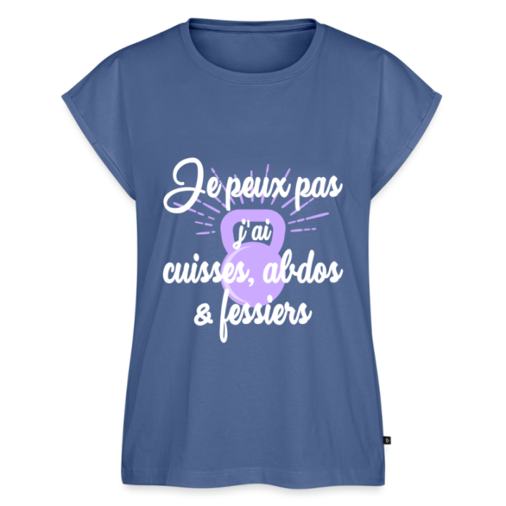 T-shirt à manches retroussées femme - Je peux pas