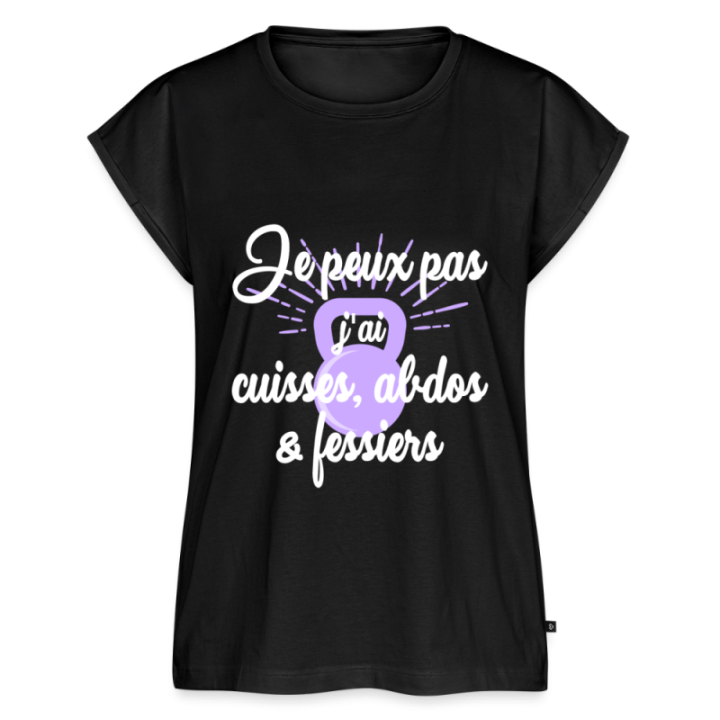 T-shirt à manches retroussées femme - Je peux pas