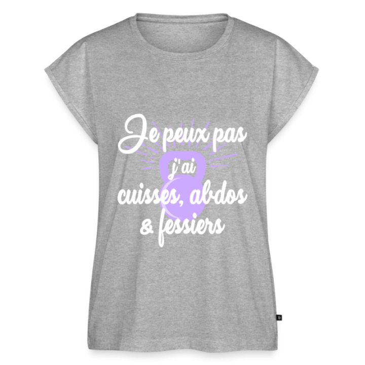 T-shirt à manches retroussées femme - Je peux pas