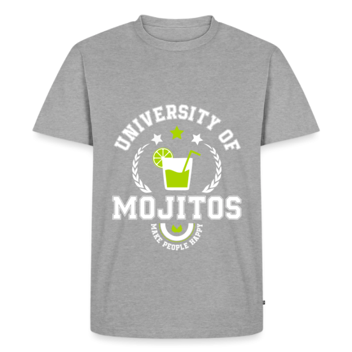 T-shirt premium homme - University of mojitos - gris chiné - front