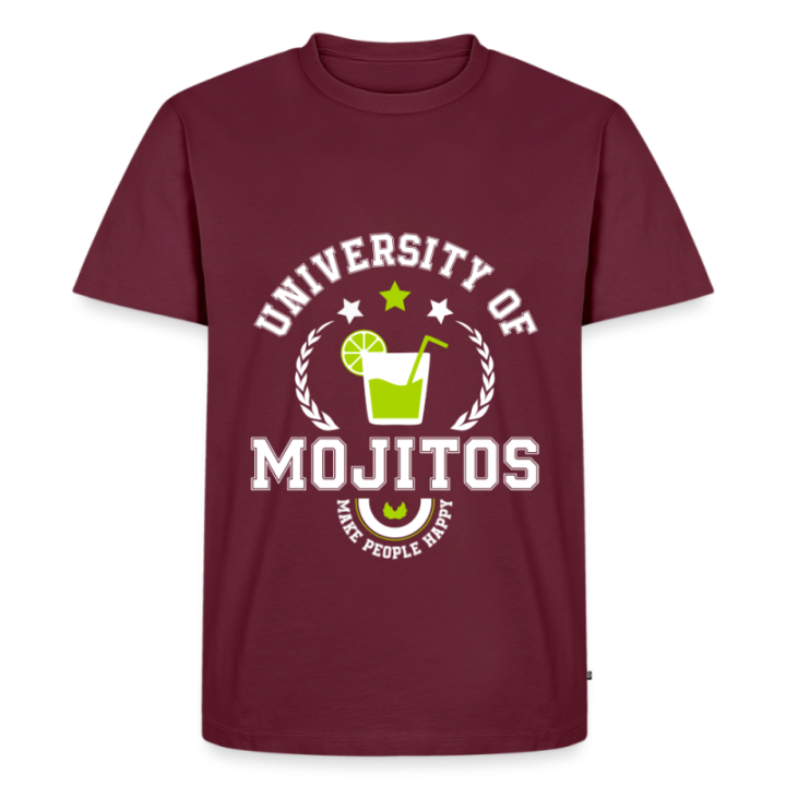 T-shirt premium homme - University of mojitos - bourgogne - front