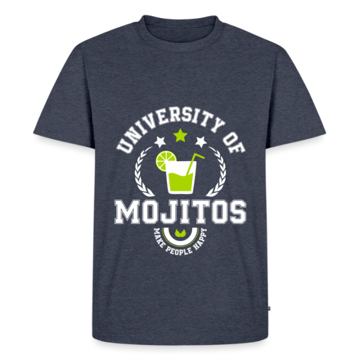T-shirt premium homme - University of mojitos - bleu jeans  - front
