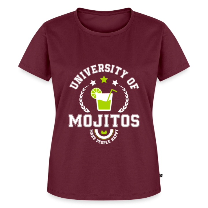 T-shirt premium femme - University of mojitos - bourgogne - front