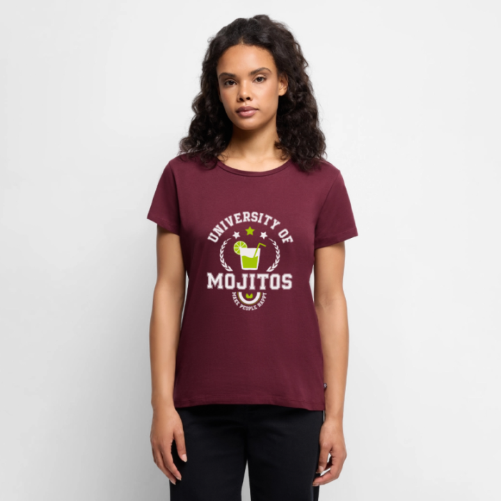T-shirt premium femme - University of mojitos - bourgogne - front