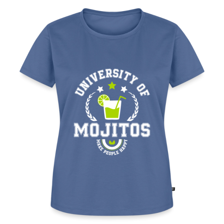 T-shirt premium femme - University of mojitos - bleu pigeon - front