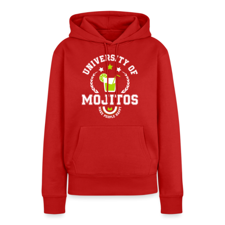 Sweat-shirt à capuche premium femme - University of mojitos - rouge - front