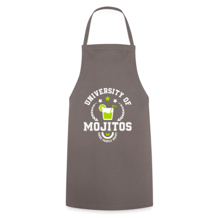Tablier de cuisine - University of mojitos - gris - front