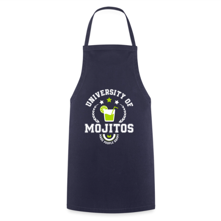 Tablier de cuisine - University of mojitos - marine - front