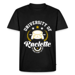 T-shirt premium homme - University of raclette - noir - front
