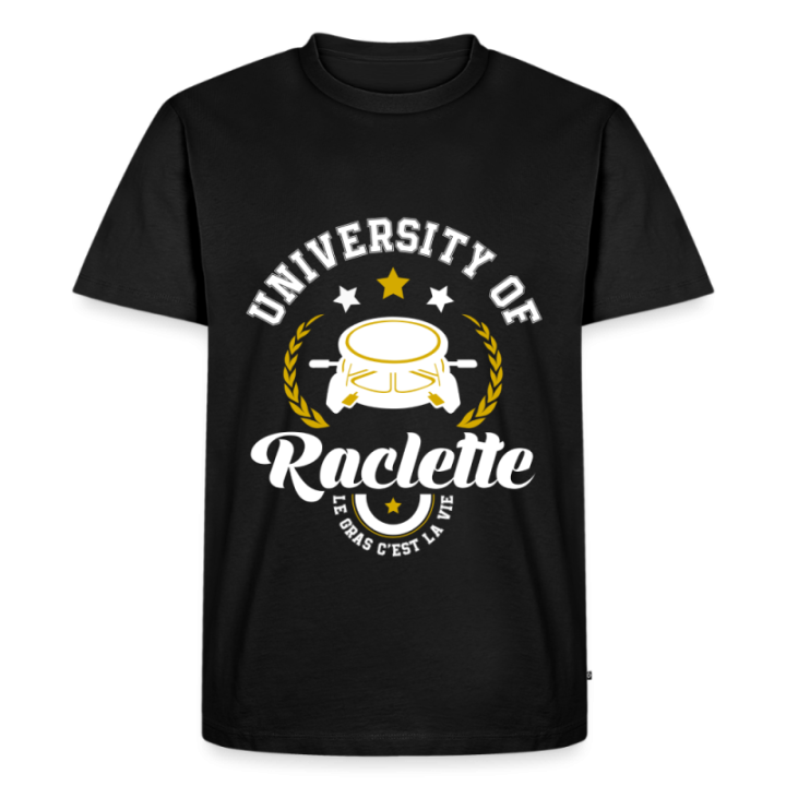 T-shirt premium homme - University of raclette - noir - front
