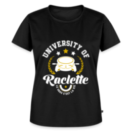 T-shirt premium femme - University of raclette - noir - front