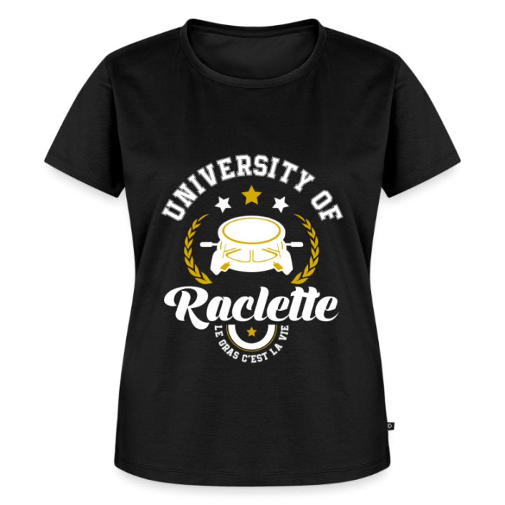 T-shirt premium femme - University of raclette - noir - front
