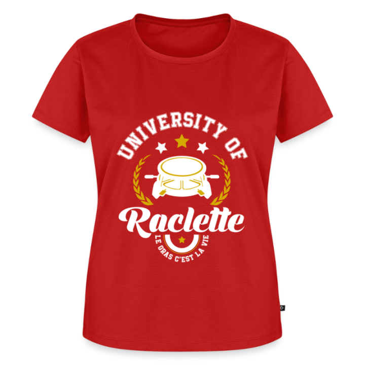 T-shirt premium femme - University of raclette - rouge - front
