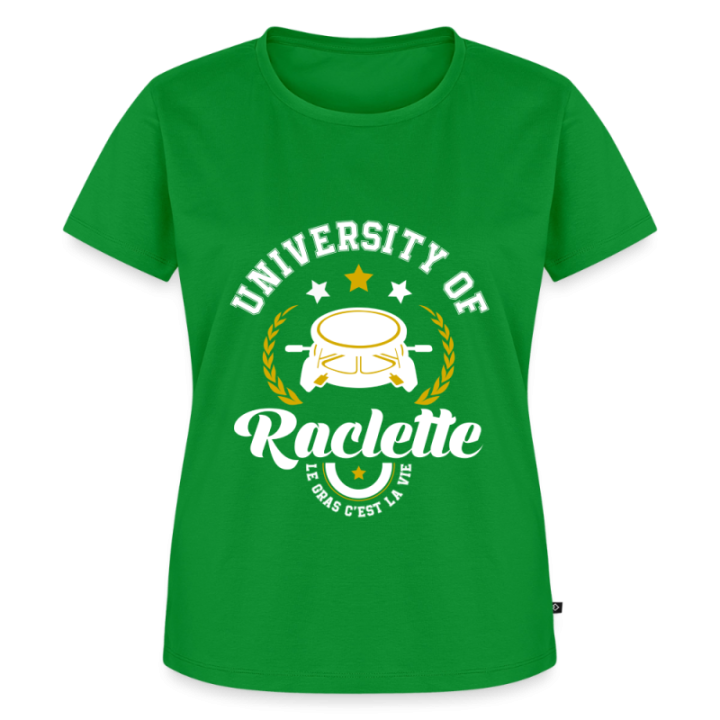 T-shirt premium femme - University of raclette - vert - front