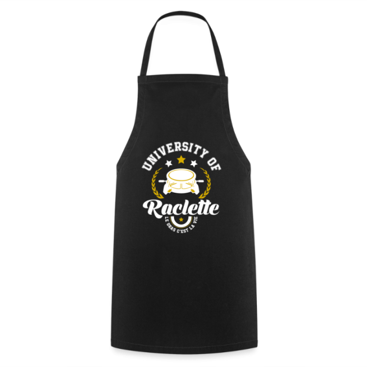 Tablier de cuisine - University of raclette - noir - front