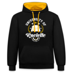 Sweat-shirt à capuche contrasté unisexe - University of raclette