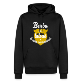 Sweat-shirt à capuche premium homme - Barbu et tatoué: Ta mère va m'adorer -  - front
