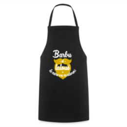 Tablier de cuisine - Barbu et tatoué: Ta mère va m'adorer - noir - front