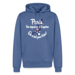 Sweat-shirt à capuche premium homme - Paris
