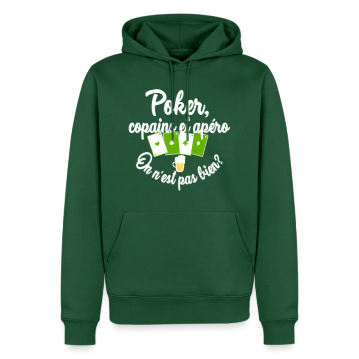 Sweat-shirt à capuche premium homme - Poker