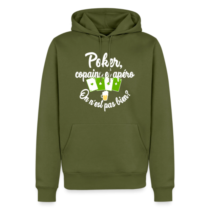 Sweat-shirt à capuche premium homme - Poker